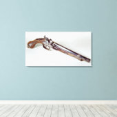 アブド・エル・カダー属のピストル キャンバスプリント (インサイチュ (ウッドフロア))