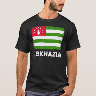 アブハジア国旗のサポートアブハジア人女性男性 Tシャツ