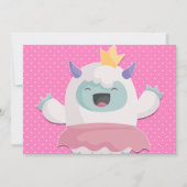 アブミナブルスノープリンセスイェティガールズ誕生日 招待状 (裏面)