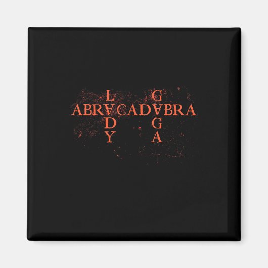 アブラカダブラヴィンテージ三角ゴシック男性へ女性 マグネット (正面)