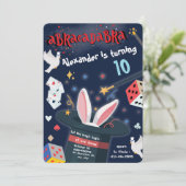 アブラカダブラ誕生日魔法パーティーマジシャンテーマ 招待状 (スタンド正面)