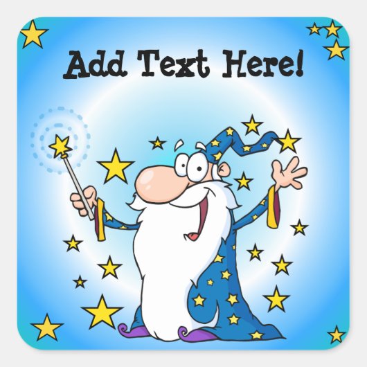 アブラカダブラ魔法ステッカー スクエアシール (正面)