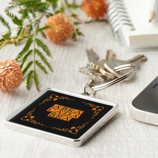 アブラカダブラ魔法ワードボタンキーチェーン キーホルダー (側面)