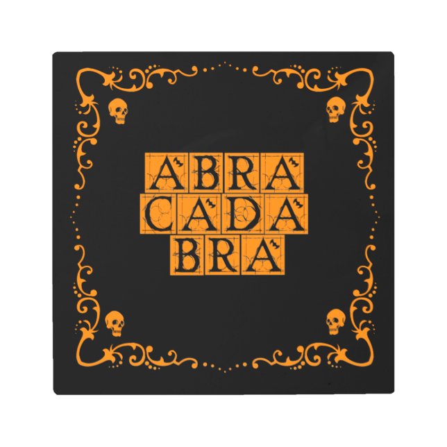 アブラカダブラ魔法ワードメタルウォールアート メタルプリント (正面)