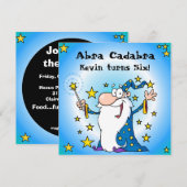 アブラカダブラ・マジック・カスタム誕生日招待状 招待状 (正面/裏面)