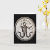 アブラクサス・グノーシス主義・神秘的シンボル・オカルト・異教の儀式 カード (黄色い花)