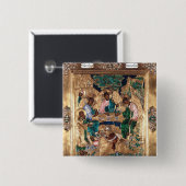 アブラハムおよび3つの天使を描写するアイコン 缶バッジ (正面&裏面)