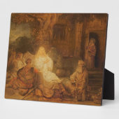 アブラハムが三天使を受け取る1646 (パ上の油 フォトプラーク (側面)