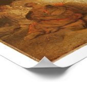 アブラハムが三天使を受け取る1646 (パ上の油 ポスター (角)