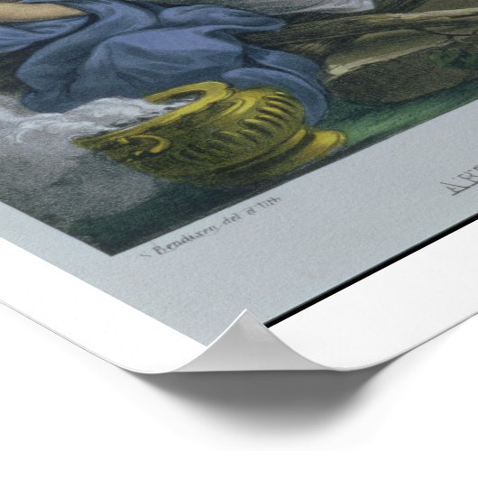 アブラハムが息子イサクを捧げ聖書の宣伝から ポスター (角)