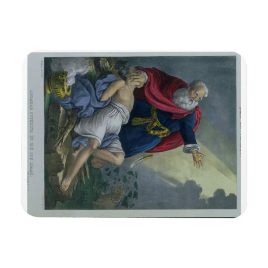 アブラハムが息子イサクを捧げ聖書の宣伝から マグネット (横)