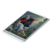 アブラハムが息子イサクを捧げ聖書の宣伝から マグネット (左側)