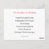 アブラハムの犠牲祈りの言葉 ポストカード (裏面)