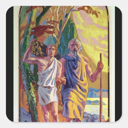 アブラハムはイサクに息子を差し出す スクエアシール (正面)