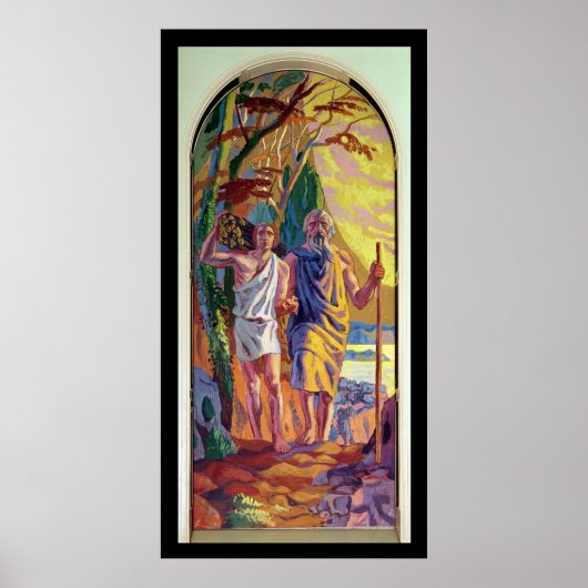 アブラハムはイサクに息子を差し出す ポスター (正面)