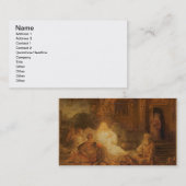 アブラハムは3つの天使1646年を受け取ります(paの油 名刺 (正面/裏面)