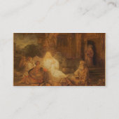 アブラハムは3つの天使1646年を受け取ります(paの油 名刺 (裏面)