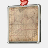 アブラハムブラッドリーの後輩による米国の地図 メタルオーナメント (左)
