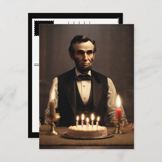 アブラハムリンカーズ誕生日 シーズンポストカード (正面/裏面)
