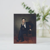 アブラハムリンカーンポートレートバイジョージヒーリー ポストカード (スタンド正面)