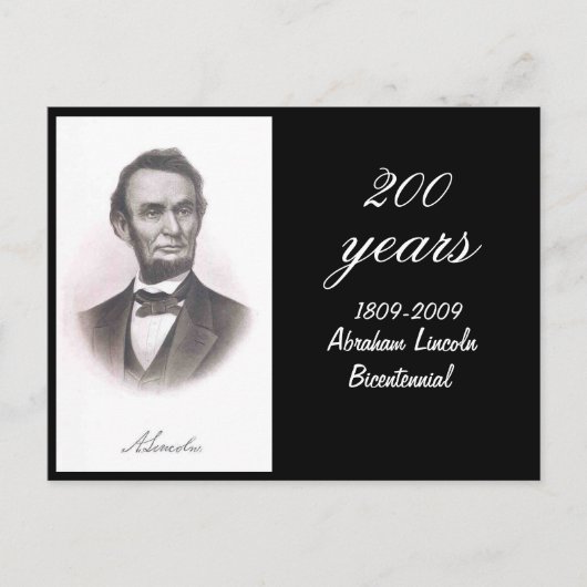 アブラハムリンカーン200年記念式典 ポストカード (正面)