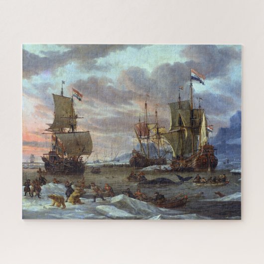 アブラハム・ストルック 1654年 北極海の捕鯨地 ジグソーパズル (横)