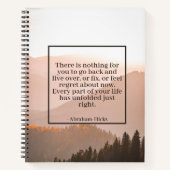 アブラハム・ヒックスのアトラクション法引用文山脈 ノートブック (正面)