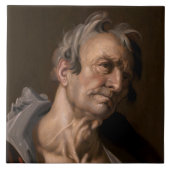 アブラハム・ブロエマールトの老人の頭 タイル (正面)