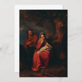 アブラハム・ブローメルによる『エジプトへの逃避』 招待状 (正面/裏面)