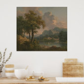 アブラハム・ペテル – 木々の丘の風景 ポスター (キッチン)