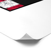 アブラハム・リンカーンと米国国旗 ポスター (角)