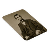 アブラハム・リンカーンポートレート(1809-65) （b/w写真） マグネット (右側)