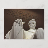 アブラハム・リンカーン像、碑文、ナショナル・モール ポストカード (正面)
