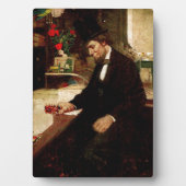 アブラハム・リンカーン大統領とバラ・ハット フォトプラーク (正面)