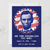 アブラハム・リンカーン大統領の星とストライプ・インヴィータ 招待状 (正面)