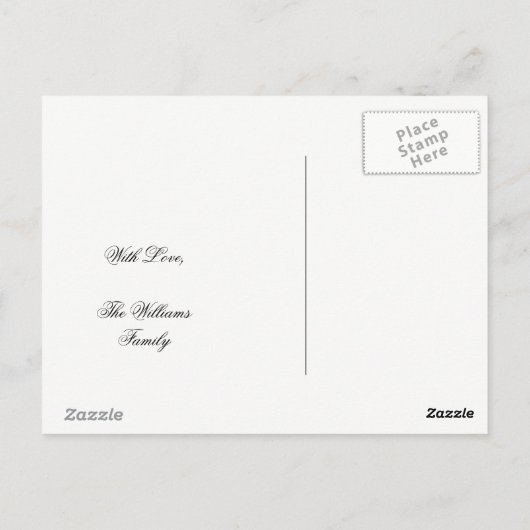 アブラハム・リンカーン大統領の献上品ヴィンテージ詩 ポストカード (裏面)