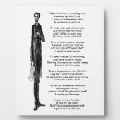 アブラハム・リンカーン大統領へのオマージュ ヴィンテージ詩 フォトプラーク (正面)