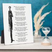 アブラハム・リンカーン大統領への献上品ヴィンテージ詩 フォトプラーク (側面)