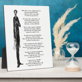 アブラハム・リンカーン大統領への献上品ヴィンテージ詩 フォトプラーク