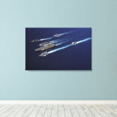 アブラハム・リンカーン船ストライク・グループが出荷 キャンバスプリント (インサイチュ (ウッドフロア))