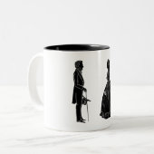 アブラハム・リンカーン・メアリー・トッド・リンカーン・シルエット ツートーンマグカップ (正面左)