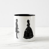 アブラハム・リンカーン・メアリー・トッド・リンカーン・シルエット ツートーンマグカップ (中央)