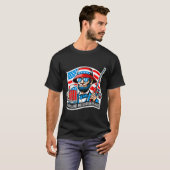 アブラハム リンカーン 釣り人 四つのルアーと七つのビール Tシャツ (正面フル)