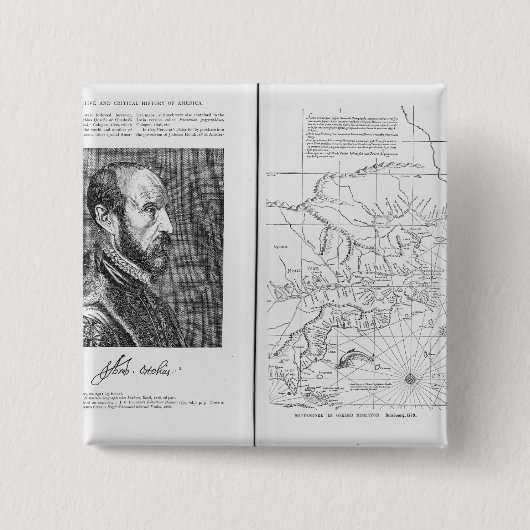 アブラハムOrtel Oretelius 缶バッジ (正面)