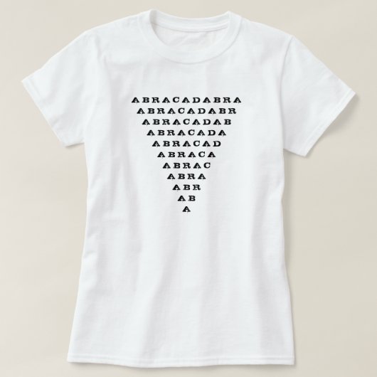 アブラパラパラ逆三角形 Tシャツ (デザイン正面)