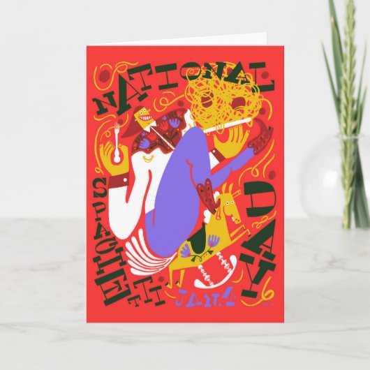 アブリークホリデーズナショナルスパゲティデー1月 カード (正面)