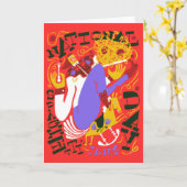 アブリークホリデーズナショナルスパゲティデー1月 カード (黄色い花)