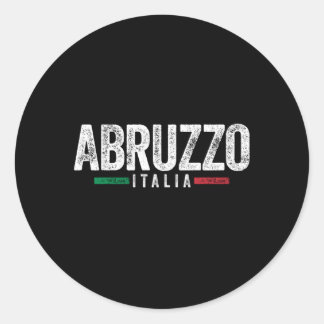 アブルッツォイタリアイタリアン国旗 ラウンドシール