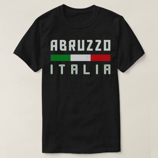 アブルッツォイタリアタイポグラフィデザイン Tシャツ (デザイン正面)