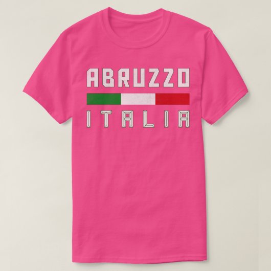 アブルッツォイタリアタイポグラフィデザイン Tシャツ (デザイン正面)